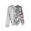 Kép 1/3 - Alpha Industries Camo Half Sweater pullóver, Grey Camo, M