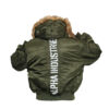 Kép 2/3 - Alpha Industries 45P Hooded Custom kabát, dark green, L
