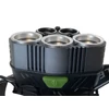 Kép 4/8 - Multifunkciós fejlámpa, 5 fényforrás, USB töltés
