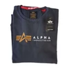 Kép 3/5 - Alpha Industries Alpha Label Sweater pulóver, greyblack, M
