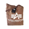 Kép 4/6 - Alpha Industries Basic Hoody kapucnis pulóver, taupe, 2XL