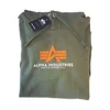Kép 3/6 - Alpha Industries Basic Hoody Rubber kapucnis pulóver, dark olive, M