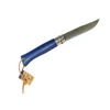 Kép 5/9 - Opinel No8. Colorama kés, inox, kék bőrtokkal