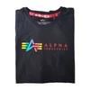 Kép 3/4 - Alpha Industries Alpha Label T Metal póló, black/metal red, S