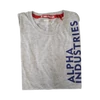 Kép 3/3 - Alpha Industries Vertical T póló, szálkás szürke, M