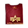 Kép 3/3 - Alpha Industries Basic T-Shirt póló, burgundy, M