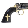 Kép 12/16 - Pietta 1860 Army feketelőporos revolver, kereszt-díszített markolat - .44