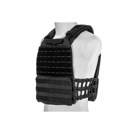 Taktikai mellény, MOLLE laser cut plate carrier, fekete