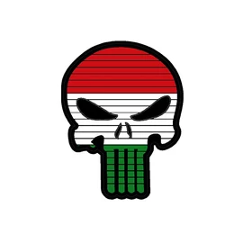 Flag Skull HUN felvarró 