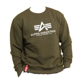Alpha Industries Basic Sweater pulóver, dark olive, M