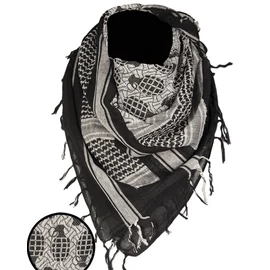 Miltec Shemagh gránát fehér/fekete 110x110 cm