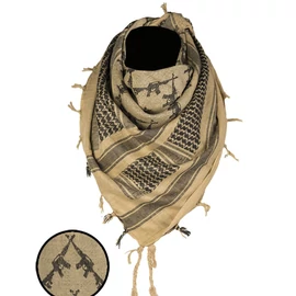Miltec Shemagh Fegyver coyote/fekete 110x110 cm
