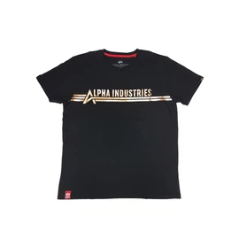 Alpha Industries T Foil Print póló, black-yellow gold, M