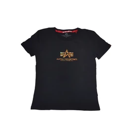 Alpha Industries New Basic T Wmn. Hol. Print, Black-Gold Crystal, M