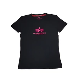 Alpha Industries New Basic T Wmn. Neon Print, Black-Neon Pink, M