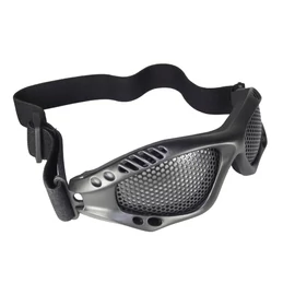 Mil-tec védőszemüveg Fekete keret rácsos lencse