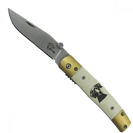 Betyár bicska, maskara, csont markolat, vizsla motívum