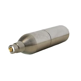 Tölthető CO2 patron, nemesacél