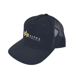 Alpha Industries Label Trucker Cap Foil Print baseball sapka, black