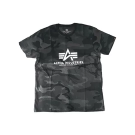 Alpha Industries Basic T-Shirt Camo póló, black camo, L