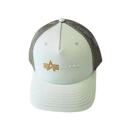 Alpha Industries Alpha Label Trucker Cap kamionos sapka, dusty green 