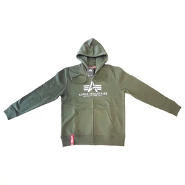 Alpha Industries Basic Zip Hoody cipzáras pulóver, dark olive, M