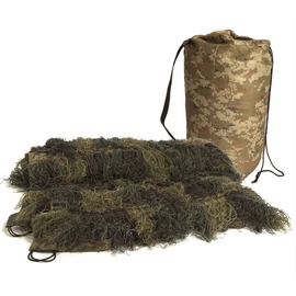 Miltec ghillie Anti Fire álcaháló, 140x100cm, woodland