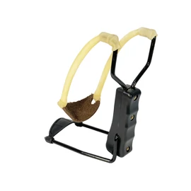 Alkartámaszos etetőcsúzli, fekete