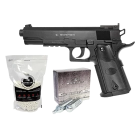 Borner Colt 1911 - NBB airsoft fegyvercsomag 10xCO2 + 1 kg. BB