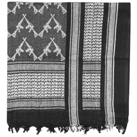 Miltec Shemagh Fegyver fehér/fekete 110x110 cm