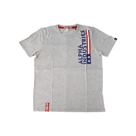 Alpha Industries Vertical T póló, szálkás szürke, M