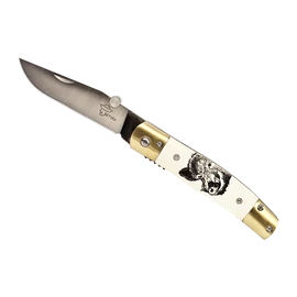 Betyár bicska, maskara, csont markolat, vaddisznó motívum