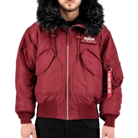 Alpha Industries 45P Hooded Custom dzseki, burgundy, L