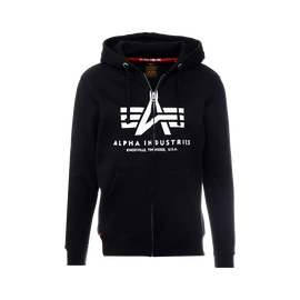 Alpha Industries Basic Zip Hoody PP kapucnis pulóver, black, XL