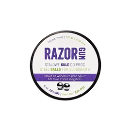RazorGun 7 mm acél BB lövedék csúzlihoz - 100 db.