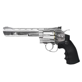 Dan Wesson 6" revolver, nikkel (BB)