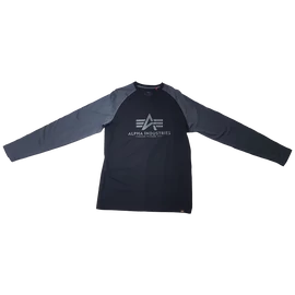 Alpha Industries Basic LS hosszú újjú póló, Black-Greyblack, M