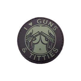 Felvarró, Guns & Titties felvarró OD