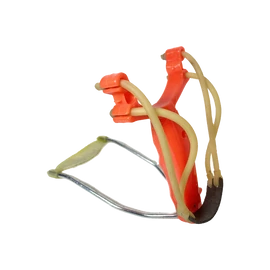 Dupla gumis etetőcsúzli, narancs