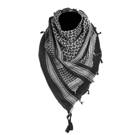 Miltec sál-Shemagh, fehér-fekete