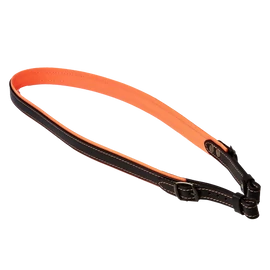 Bőr, gumi vadászpuska szíj - barna - narancs 25/1070