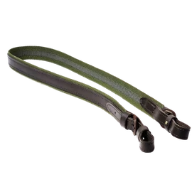 Bőr, gyöngyvászon vadászpuska szíj - barna, zöld - 30/102