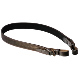 Hasított bőr, gumírozott vadászpuska szíj - sötétbarna 32/1020