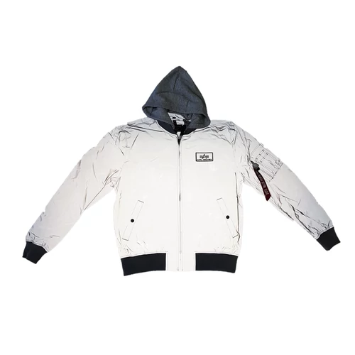 Alpha Industries MA-1 LW Hood Reflective dzseki, silver reflective, XXL