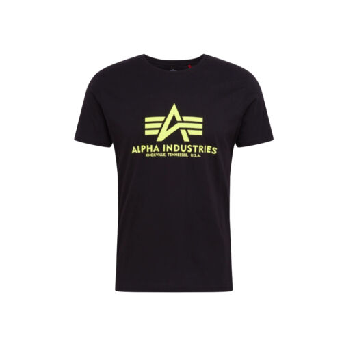 Alpha Industries Basic T-shirt neon print, black S