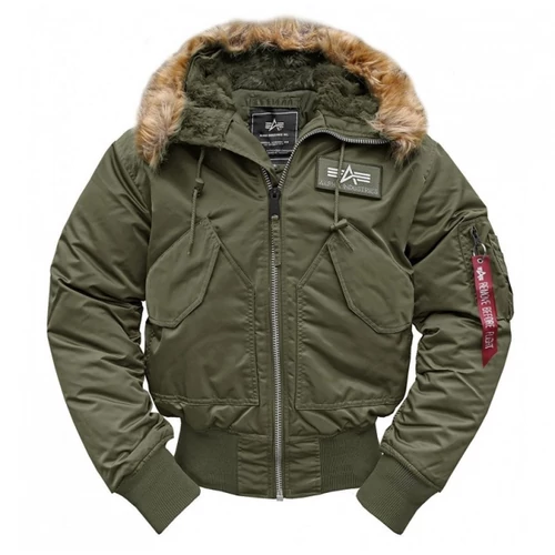 Alpha Industries 45P Hooded Custom kabát, dark green, XL