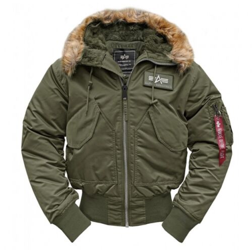 Alpha Industries 45P Hooded Custom kabát, dark green, L