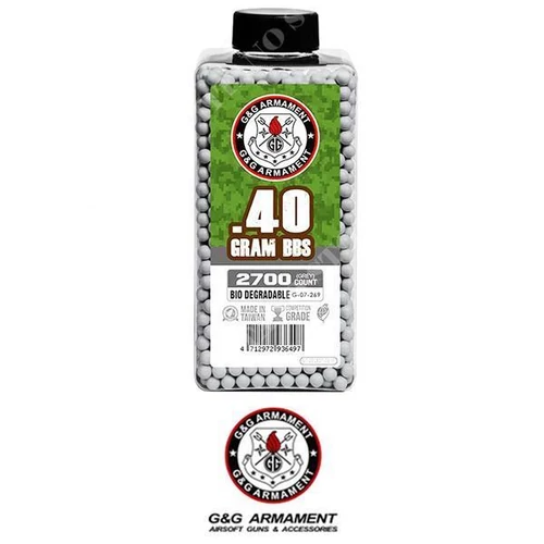 G&G precíziós BB golyó, 0.40g, 2700 db.