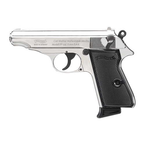 Walther PP Polished Chrome gázpisztoly, 9mmPA