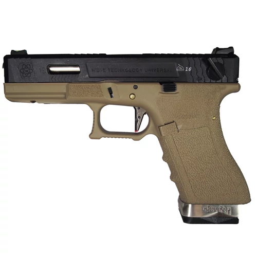 WE Glock 18C Limited Gen 4. GBB airsoft pisztoly tan